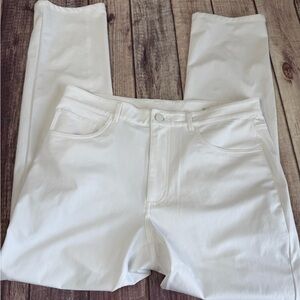 G/Fore Men's Pants 33×32 Straight Leg 5 Pocket Stretch White Golf